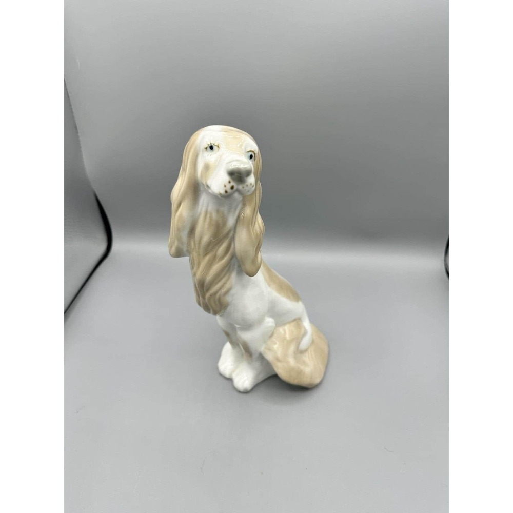 VINTAGE TENGRA SPAIN Hand Made AFGHAN DOG FIGURINE Statue - 1970's Marked "TG"